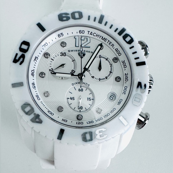 Swiss Legend Commander Diamonds Ceramic Watch - Picture 1 of 4
